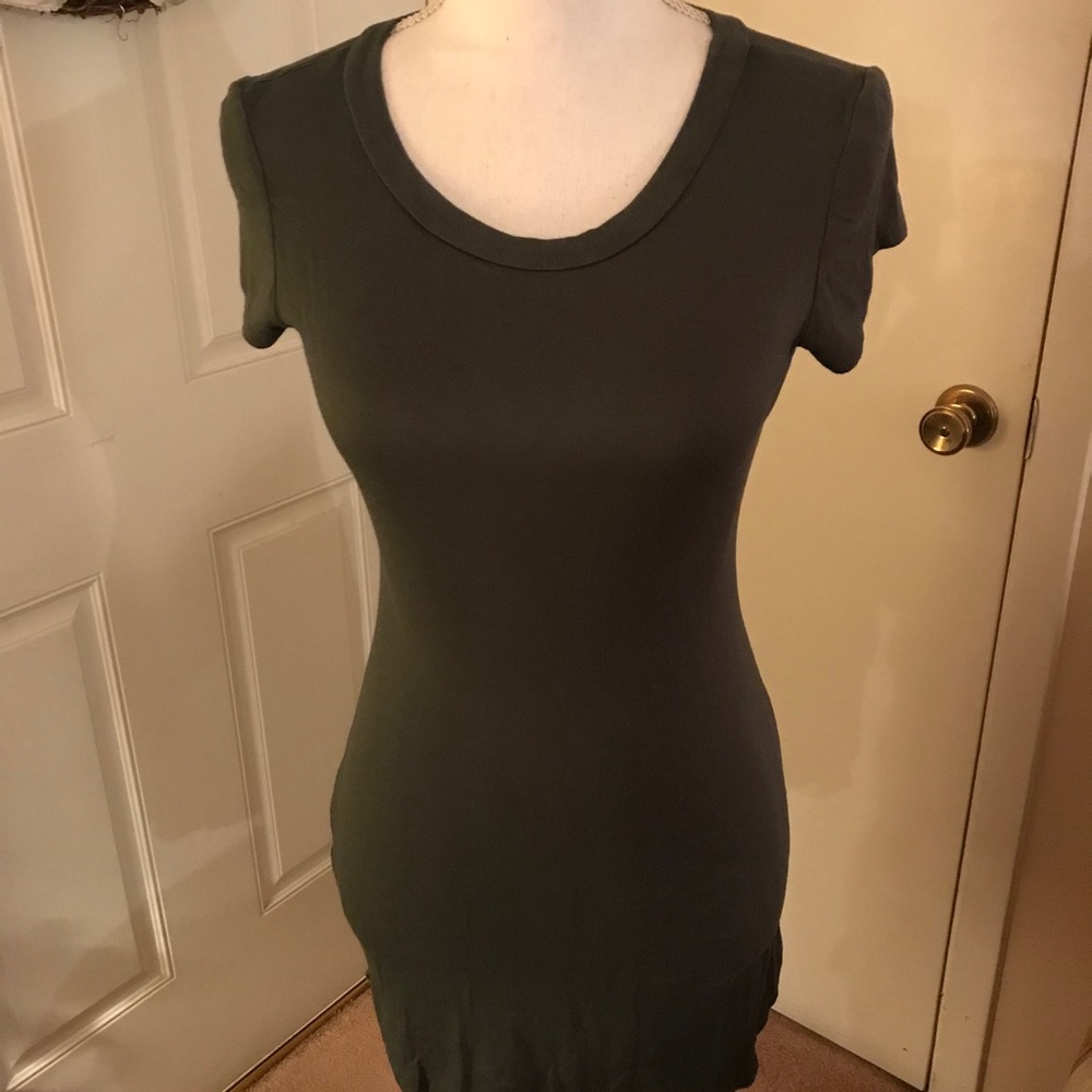 “Agaci” Olive Green Body Hugging Dress!